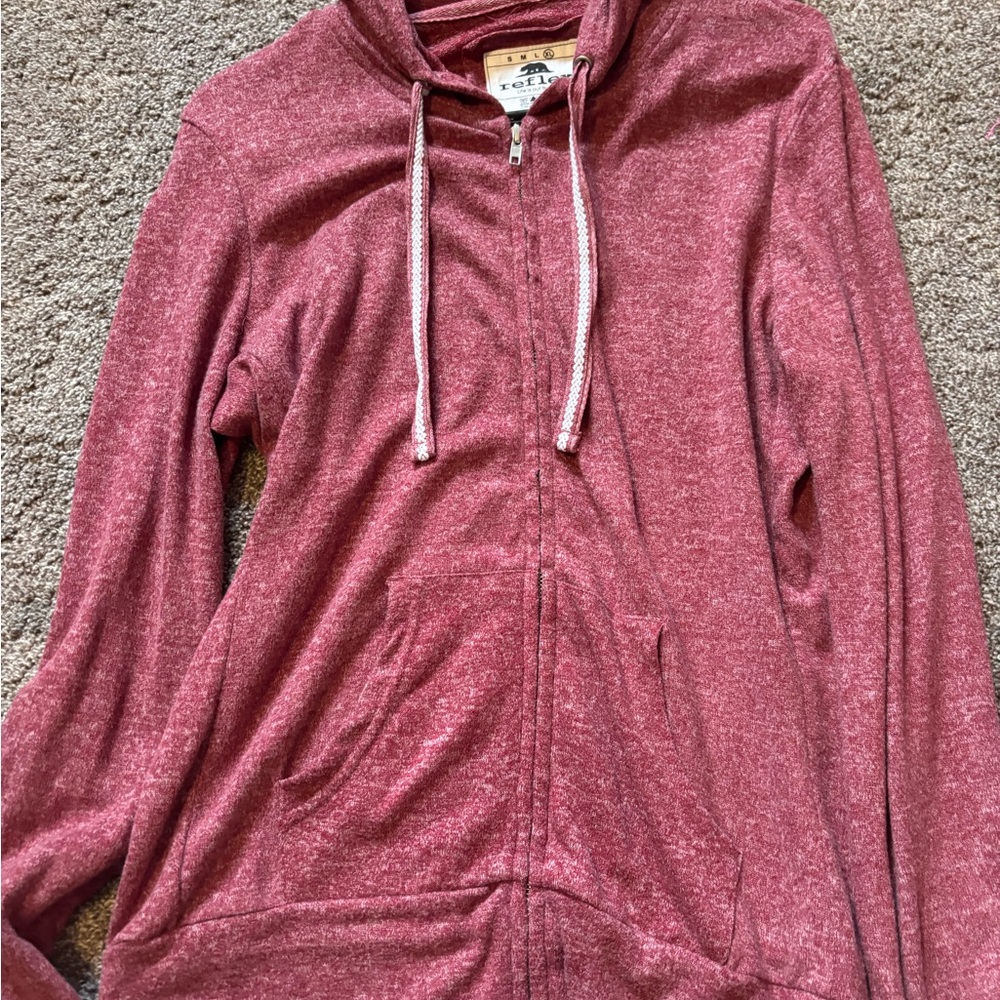 Reflex Maroon Zip Up Hoodie